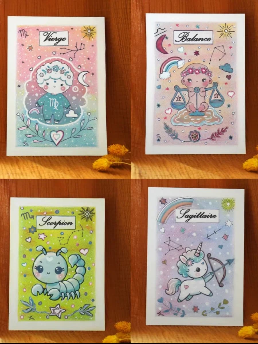 Signes astrologiques illustrés — visuel 3